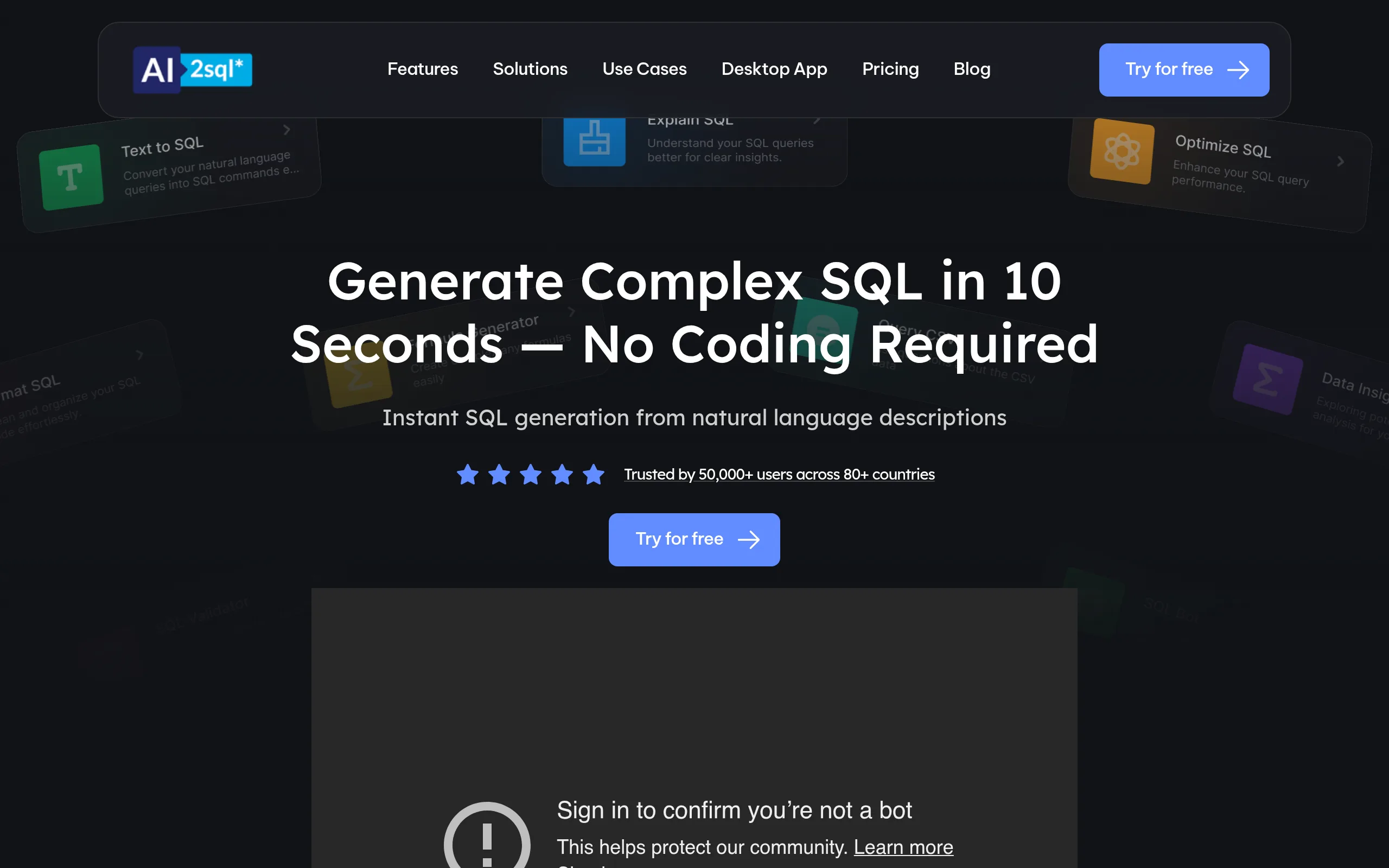 AI2SQL: Text-to-SQL генератор запросов без знания SQL