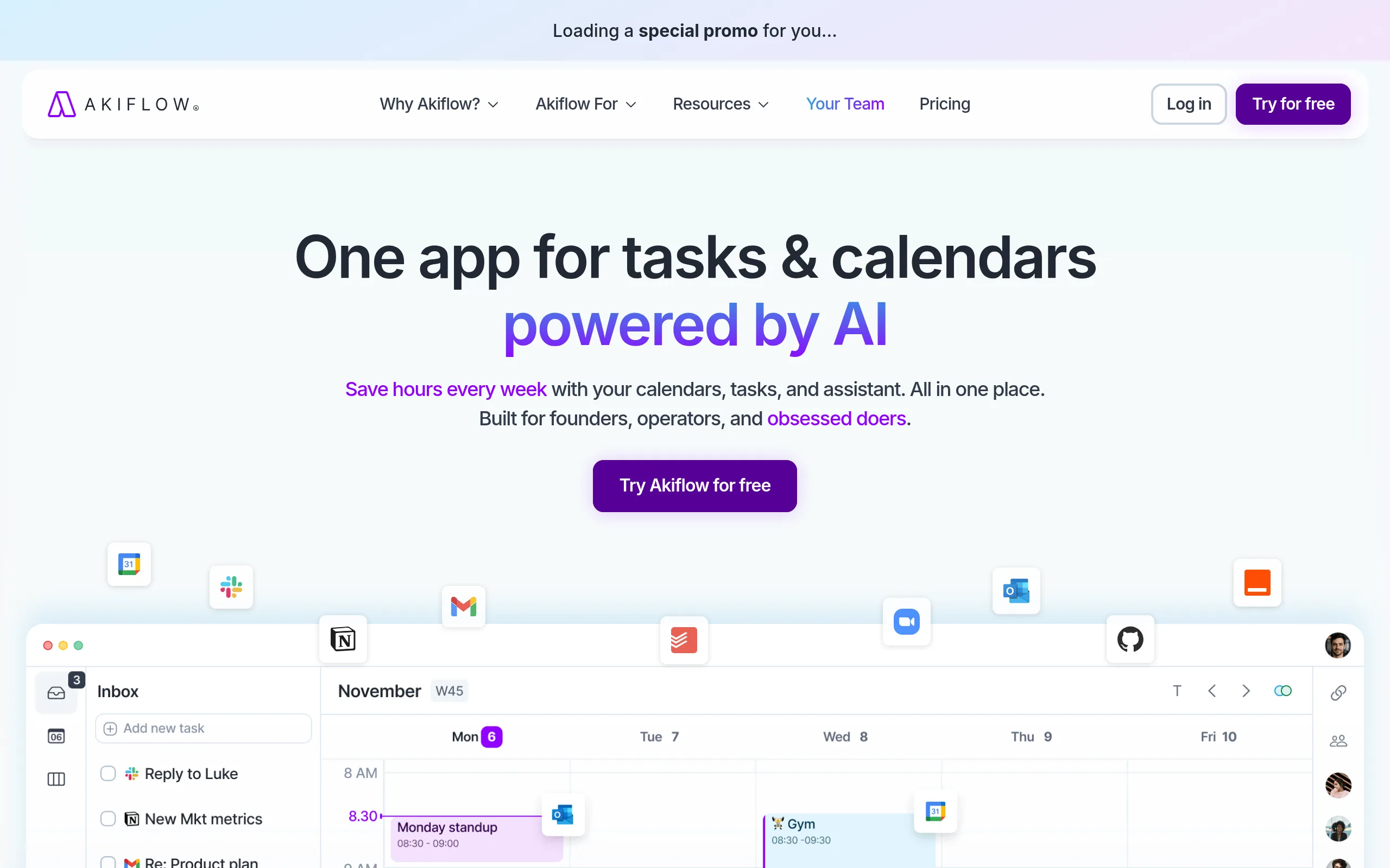 Akiflow: AI Task Scheduler with Time-Blocking and Universal Inbox