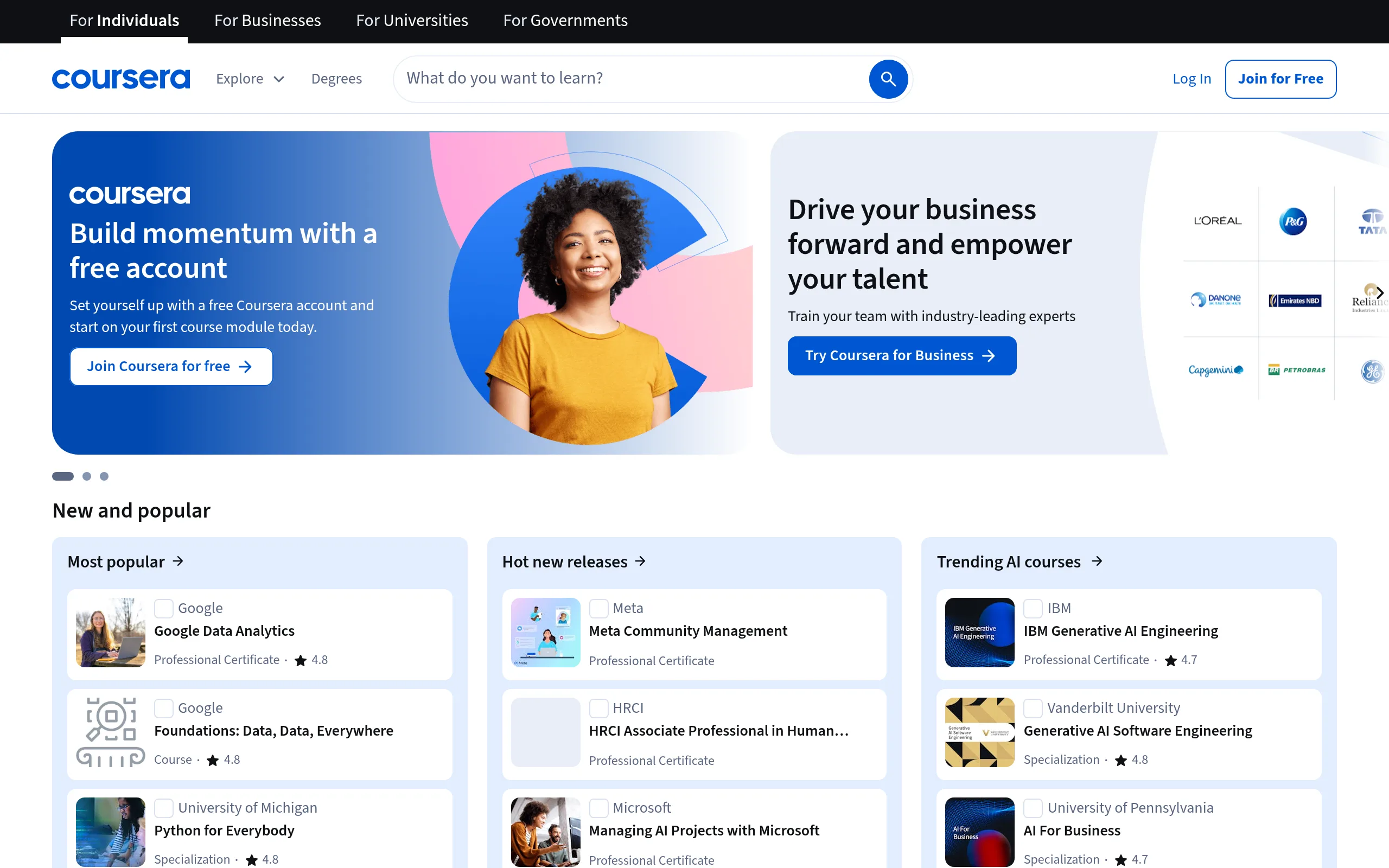 Coursera: AI-Supported Online Learning from Leading Universities