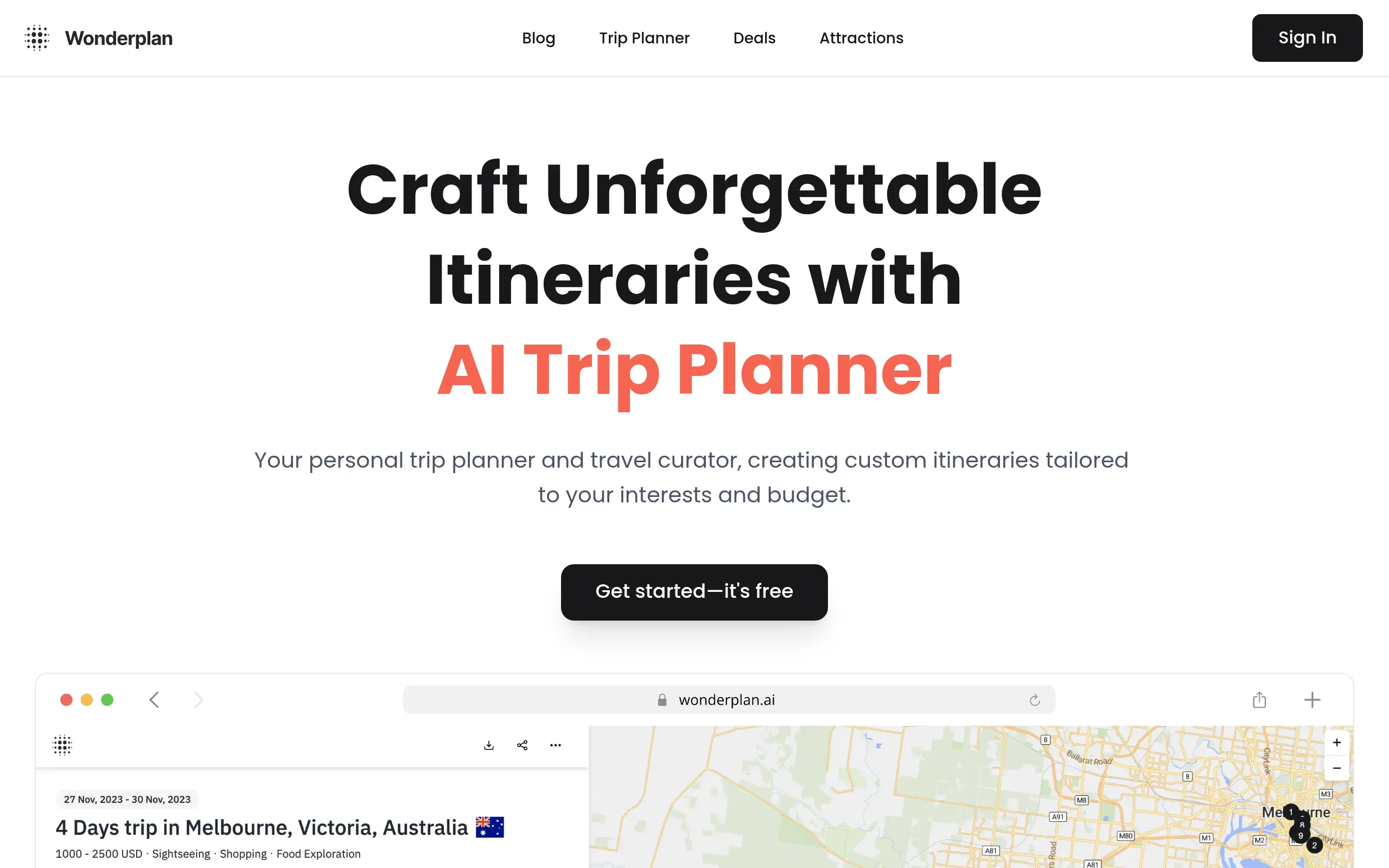 Trips by Wonderplan: AI-планировщик маршрутов за 30 секунд
