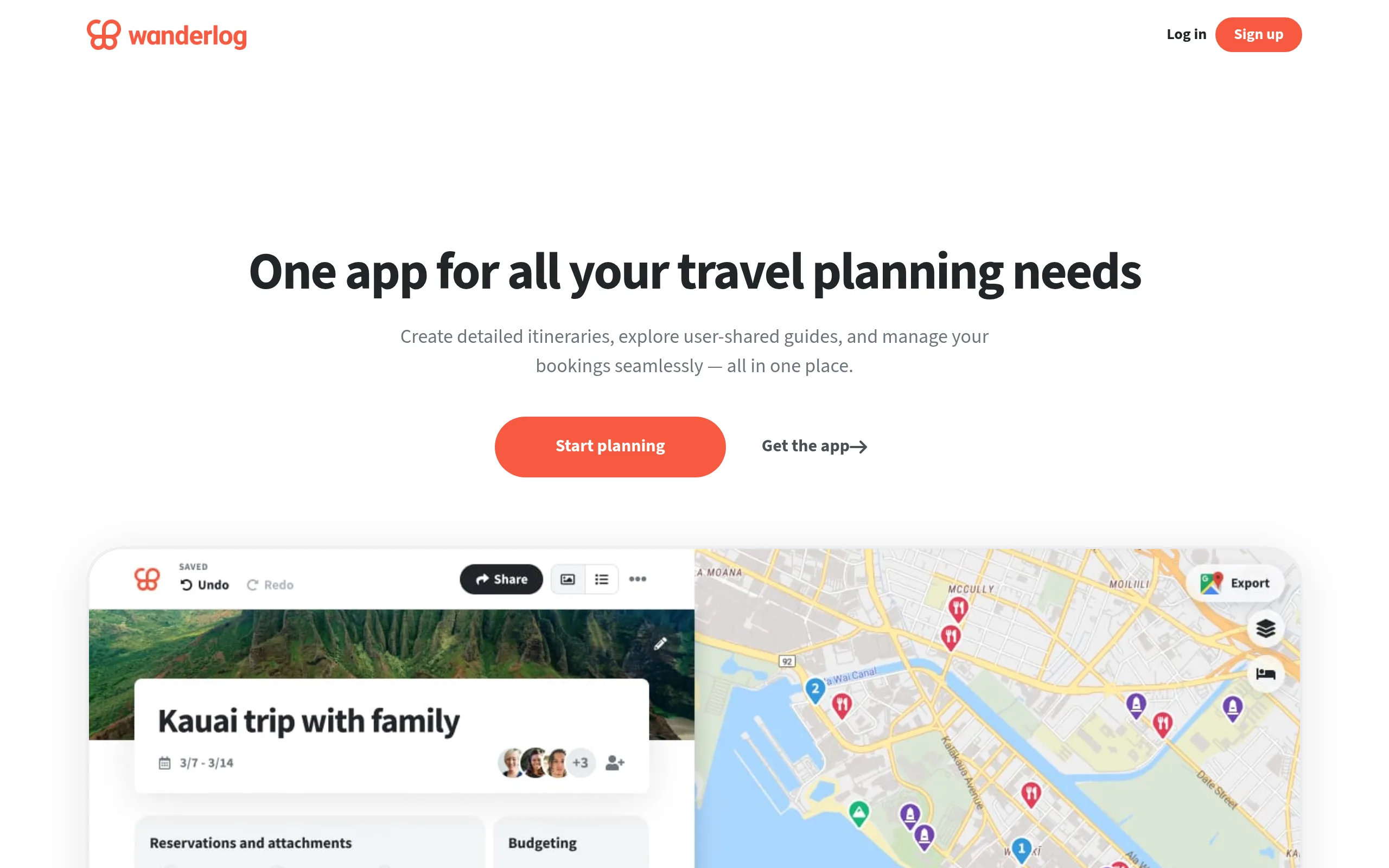 Wanderlog: AI-планировщик путешествий с картами и совместным редактированием